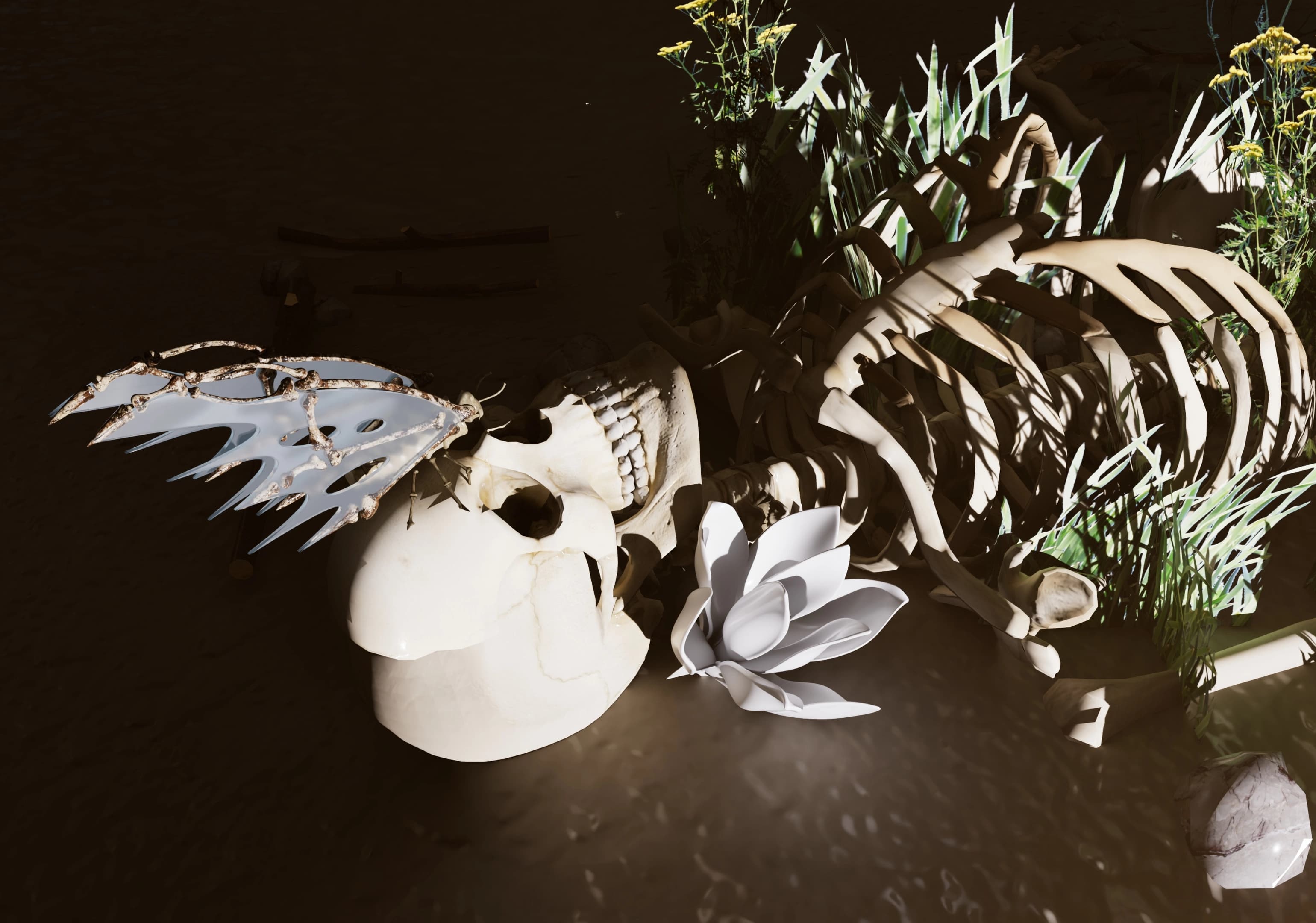 Moth Scene Render